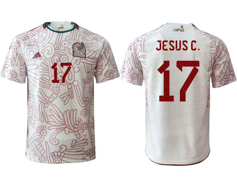 Men 2022 World Cup National Team Mexico away aaa version white #17 Soccer Jerseys